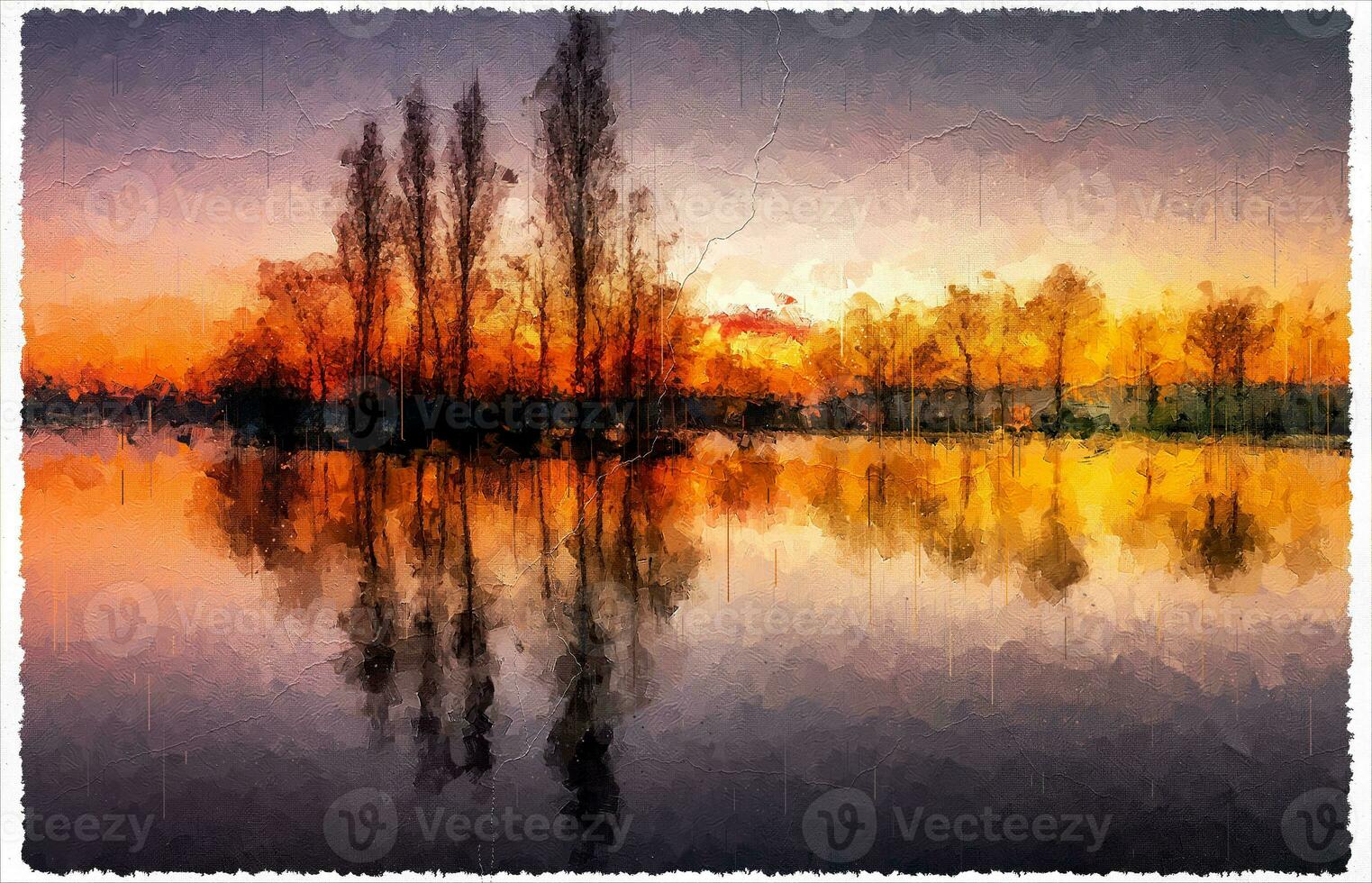 Abstract Impressionism Nature Landscape Digital Painting photo