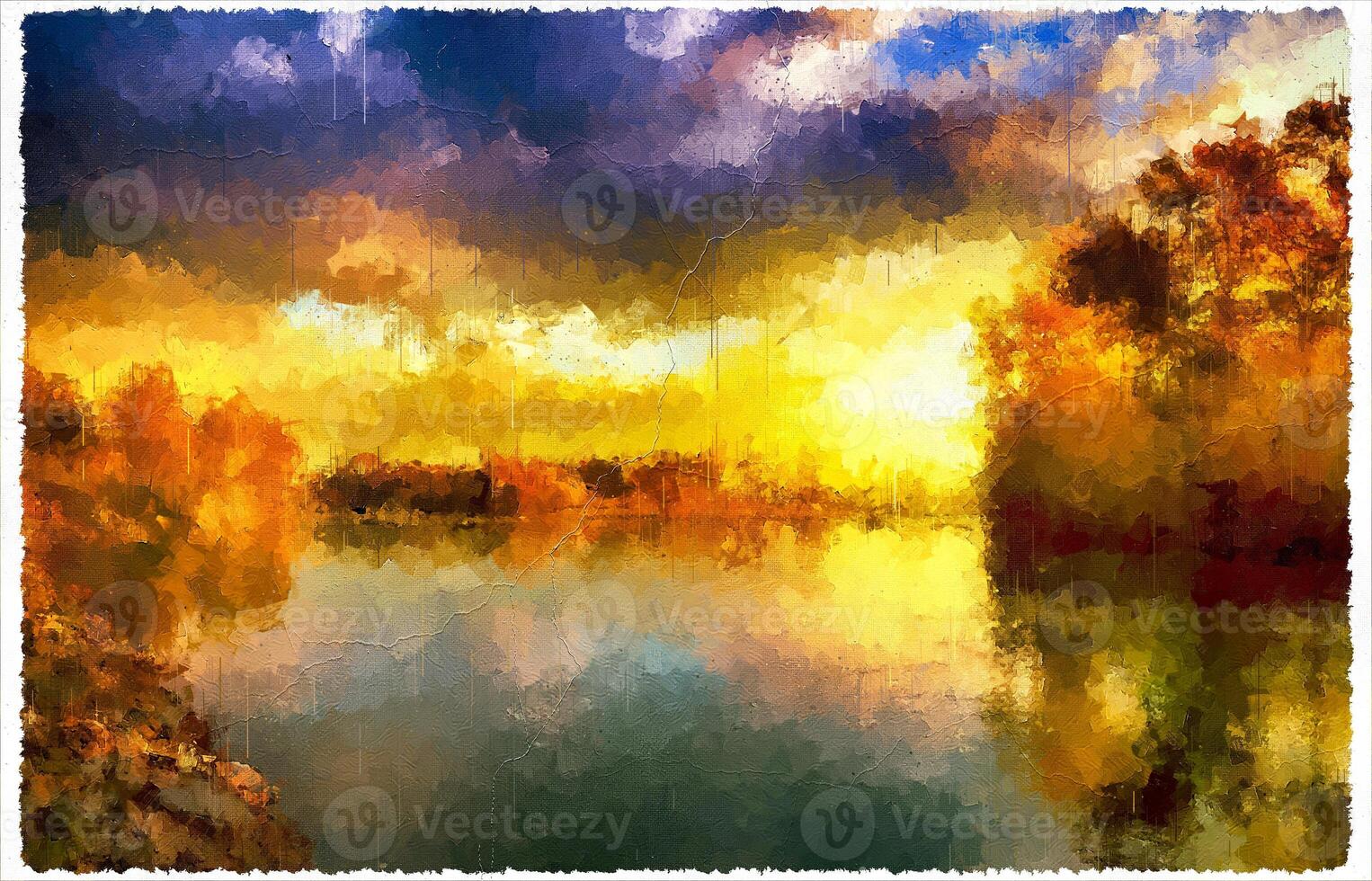 Abstract Impressionism Nature Landscape Digital Painting photo