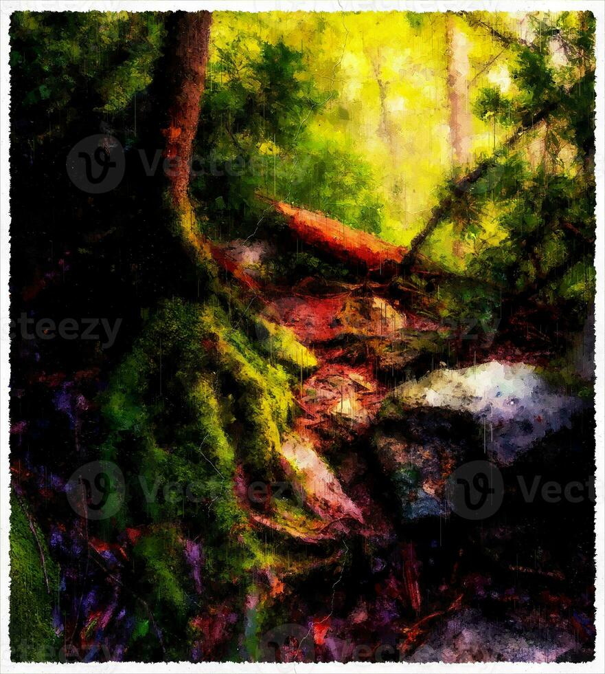 Abstract Impressionism Nature Landscape Digital Painting photo