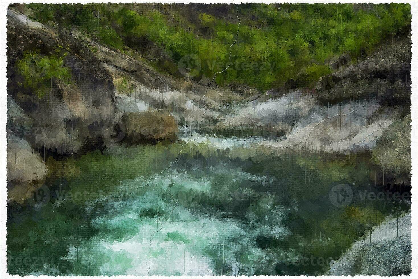 Abstract Impressionism Nature Landscape Digital Painting photo