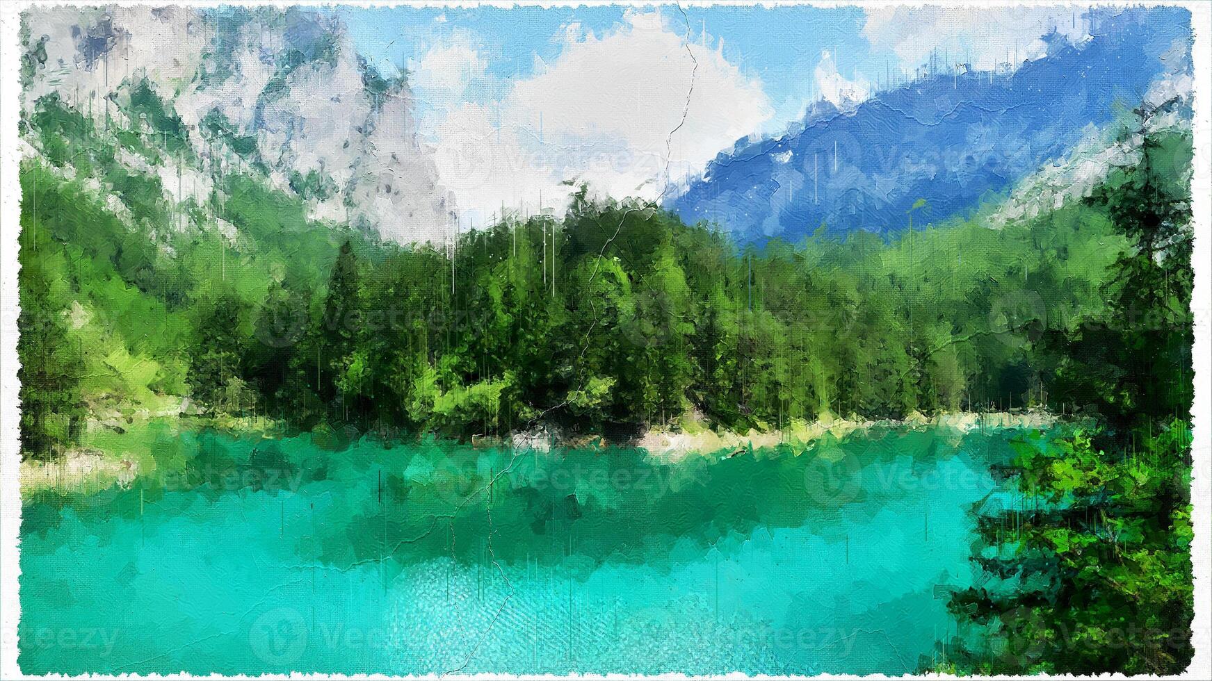 Abstract Impressionism Nature Landscape Digital Painting photo