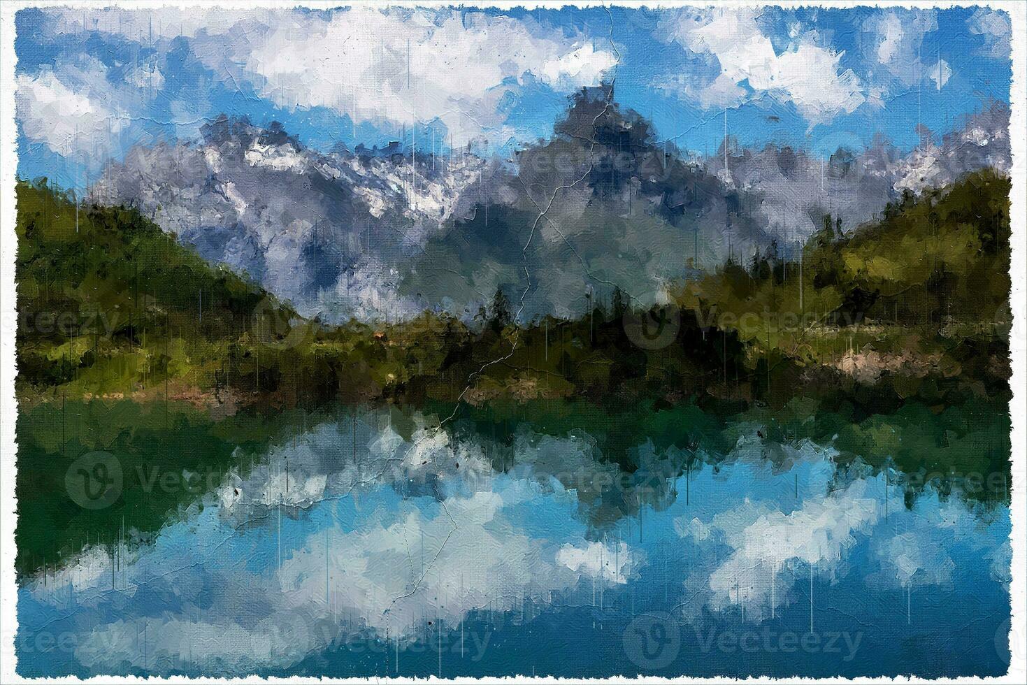 Abstract Impressionism Nature Landscape Digital Painting photo