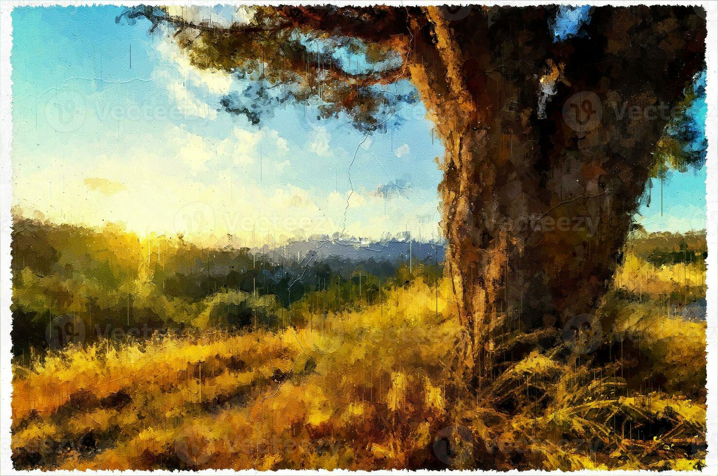 resumen impresionismo naturaleza paisaje digital pintura foto