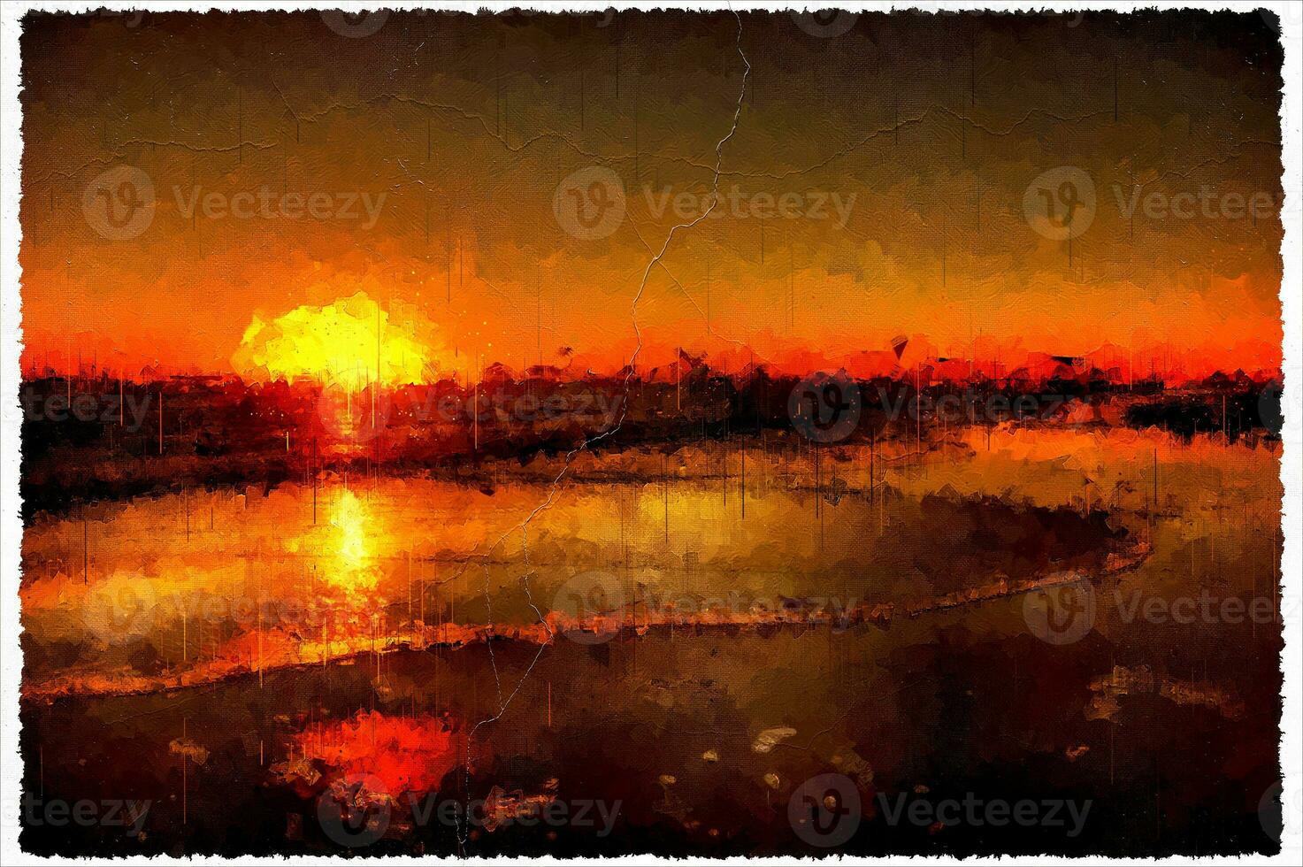 Abstract Impressionism Nature Landscape Digital Painting photo