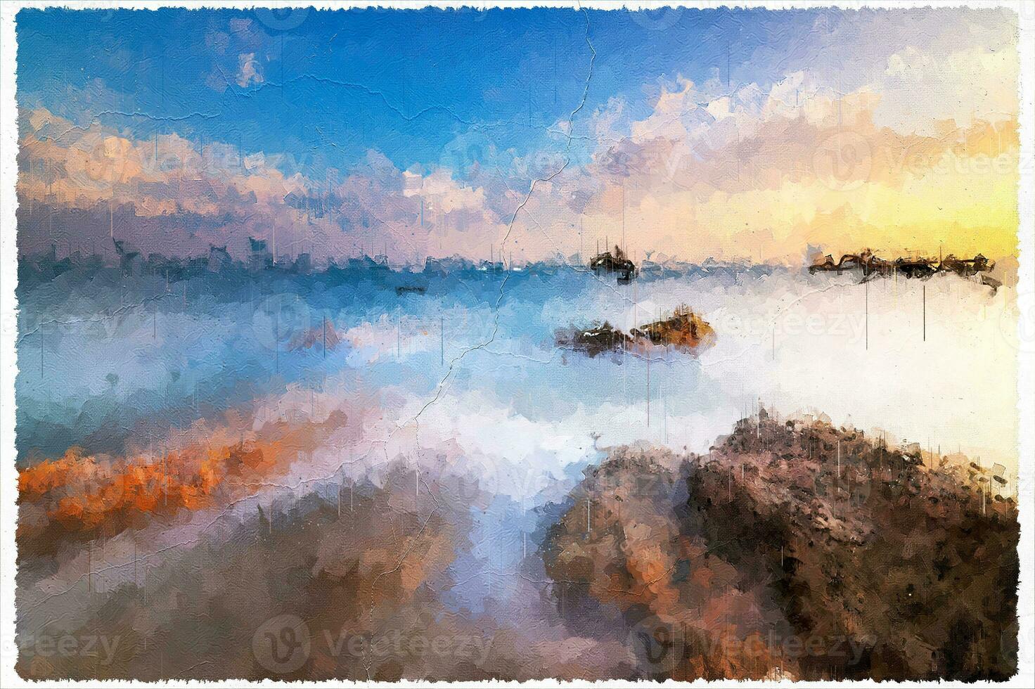 Abstract Impressionism Nature Landscape Digital Painting photo