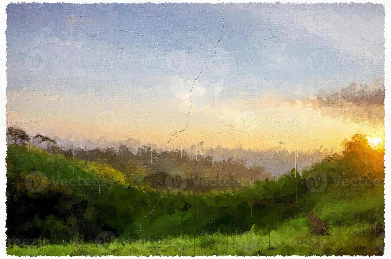 Abstract Impressionism Nature Landscape Digital Painting photo