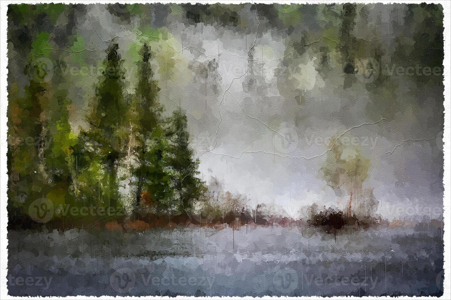 Abstract Impressionism Nature Landscape Digital Painting photo