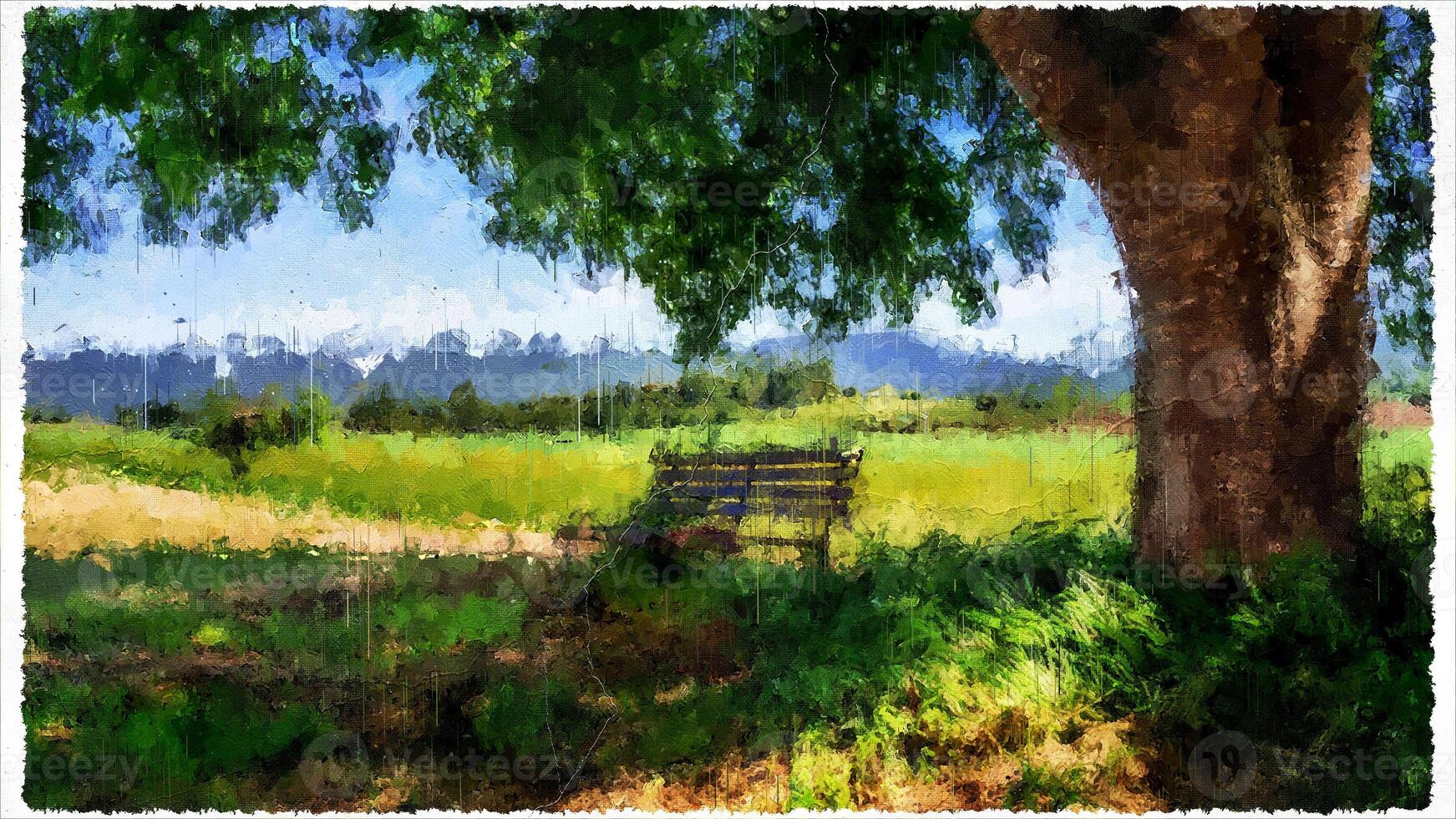 Abstract Impressionism Nature Landscape Digital Painting photo