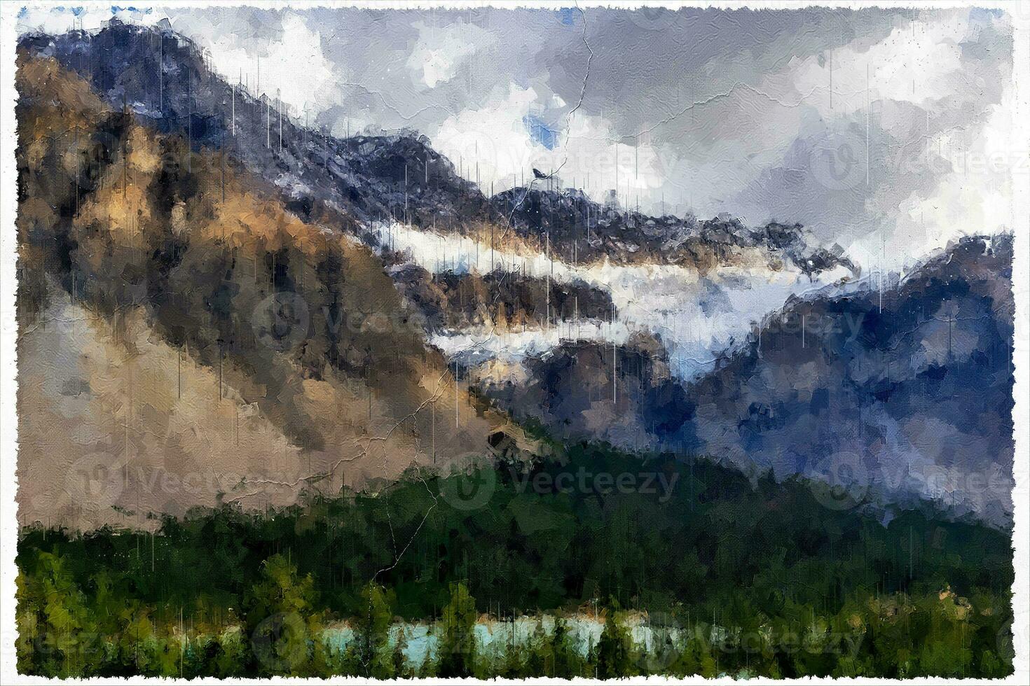 Abstract Impressionism Nature Landscape Digital Painting photo