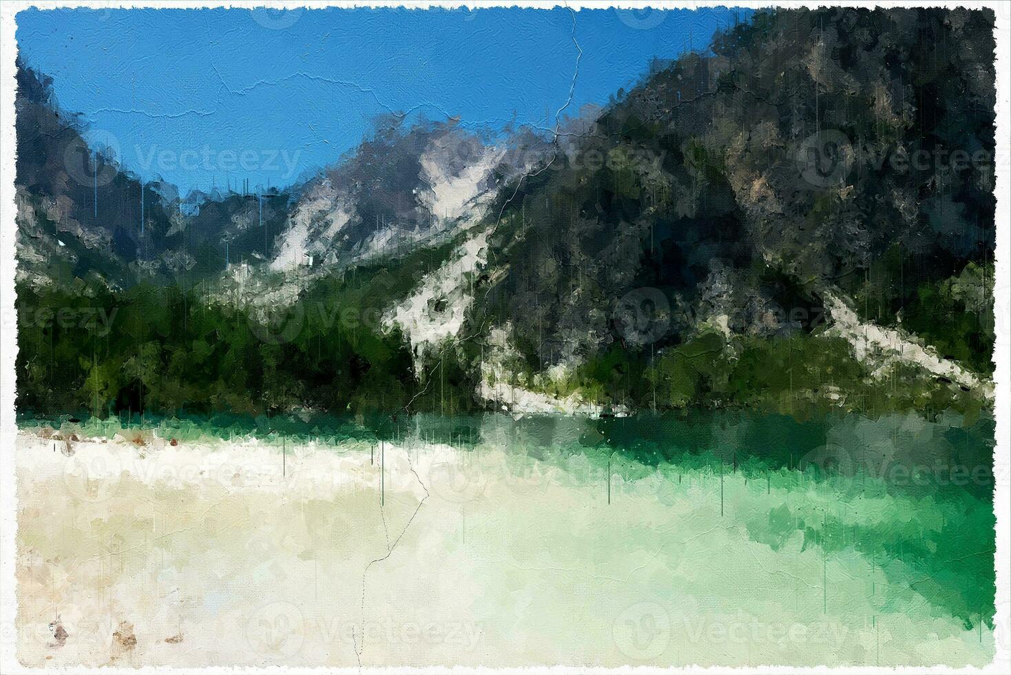 Abstract Impressionism Nature Landscape Digital Painting photo