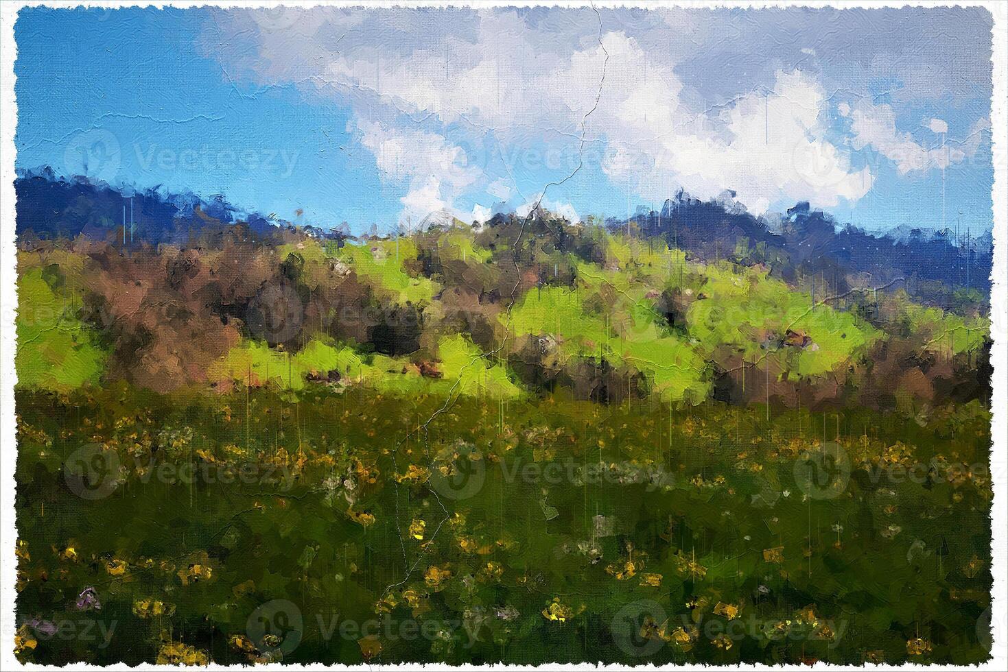 Abstract Impressionism Nature Landscape Digital Painting photo