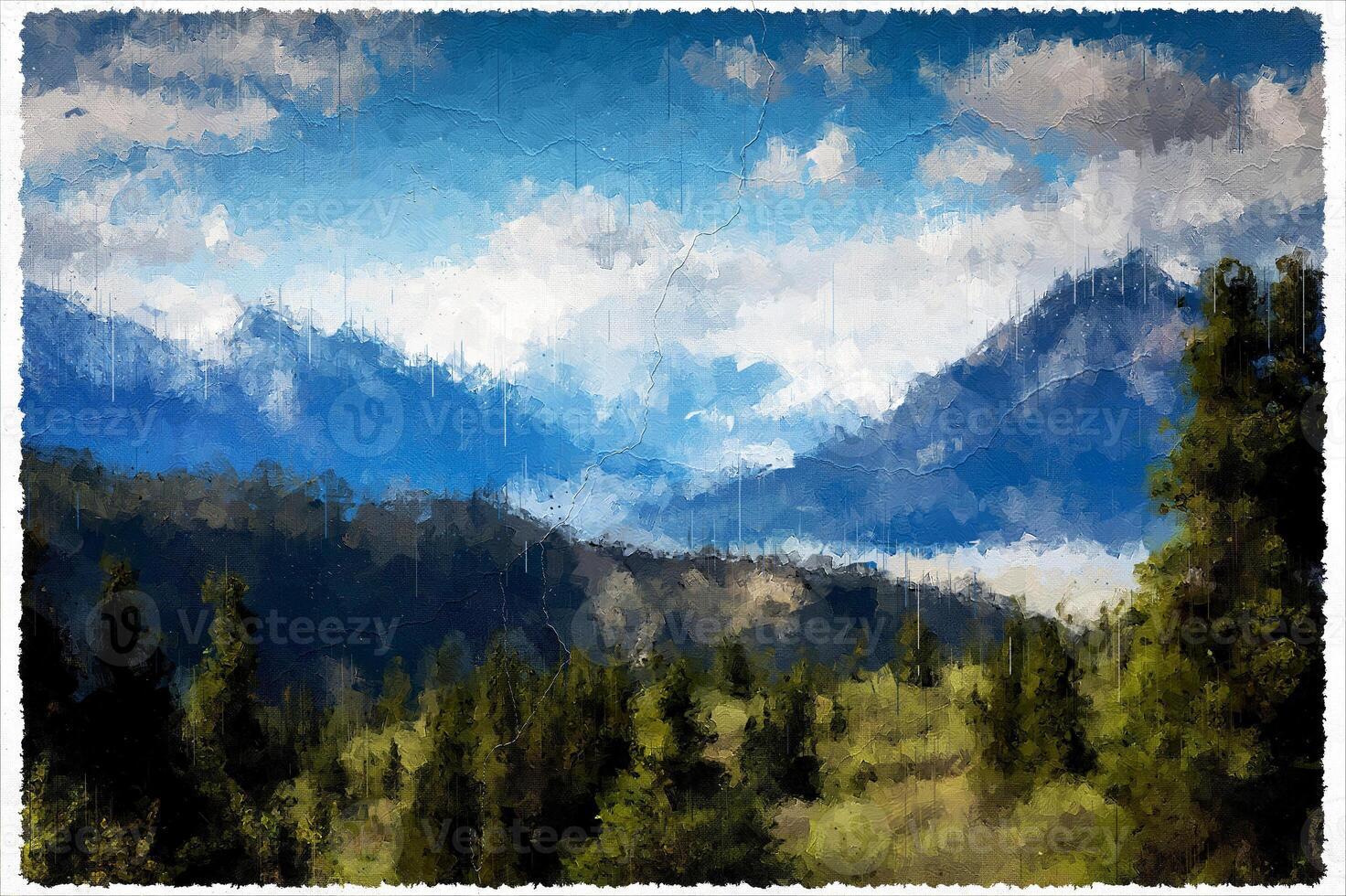 Abstract Impressionism Nature Landscape Digital Painting photo