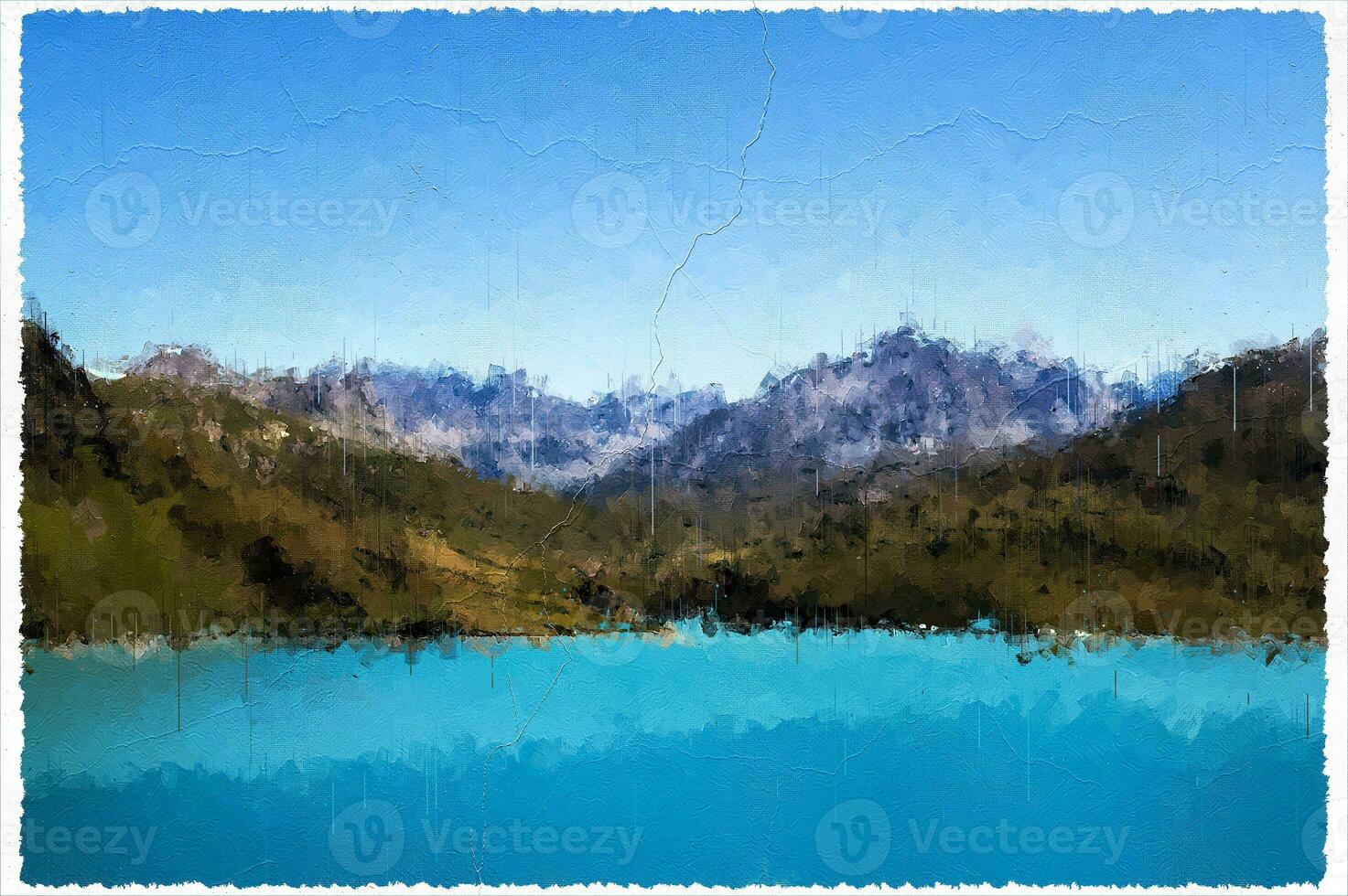 Abstract Impressionism Nature Landscape Digital Painting photo