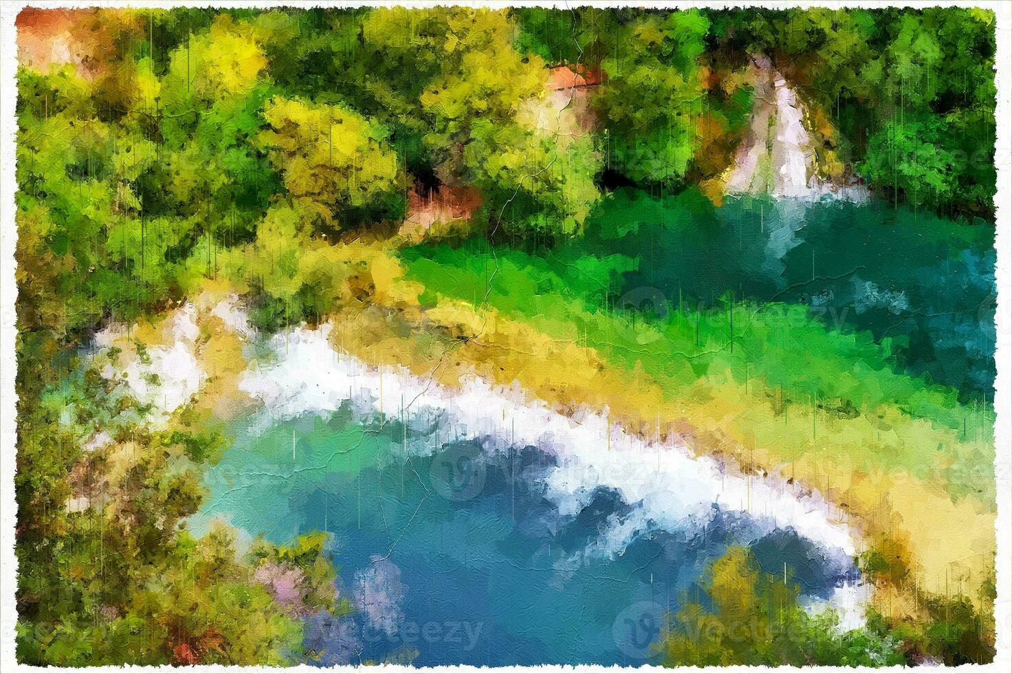 Abstract Impressionism Nature Landscape Digital Painting photo