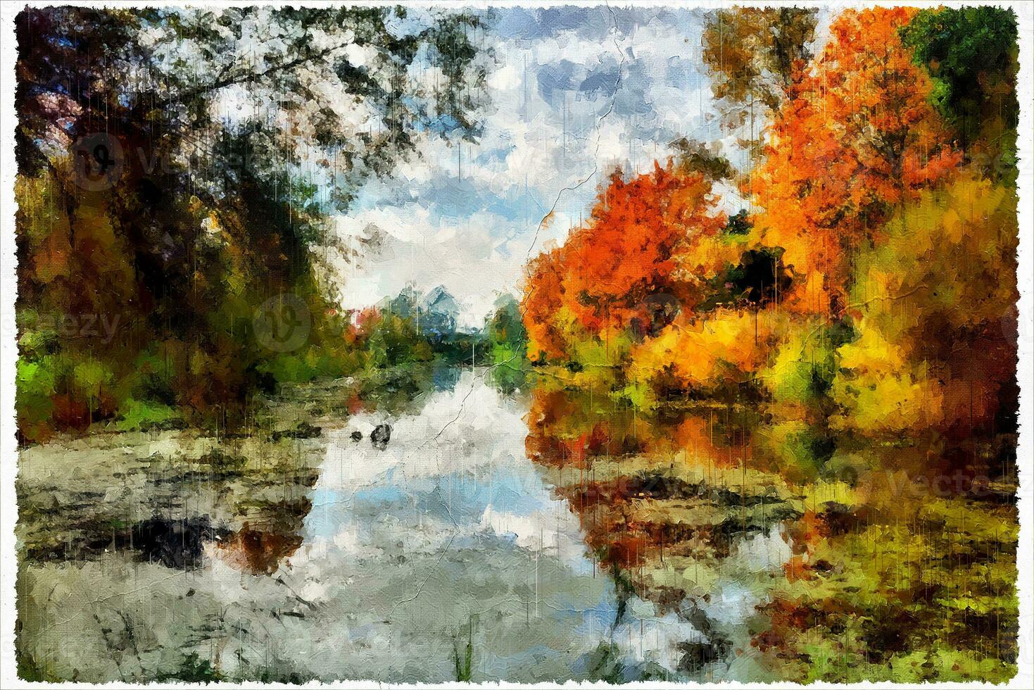 Abstract Impressionism Nature Landscape Digital Painting photo