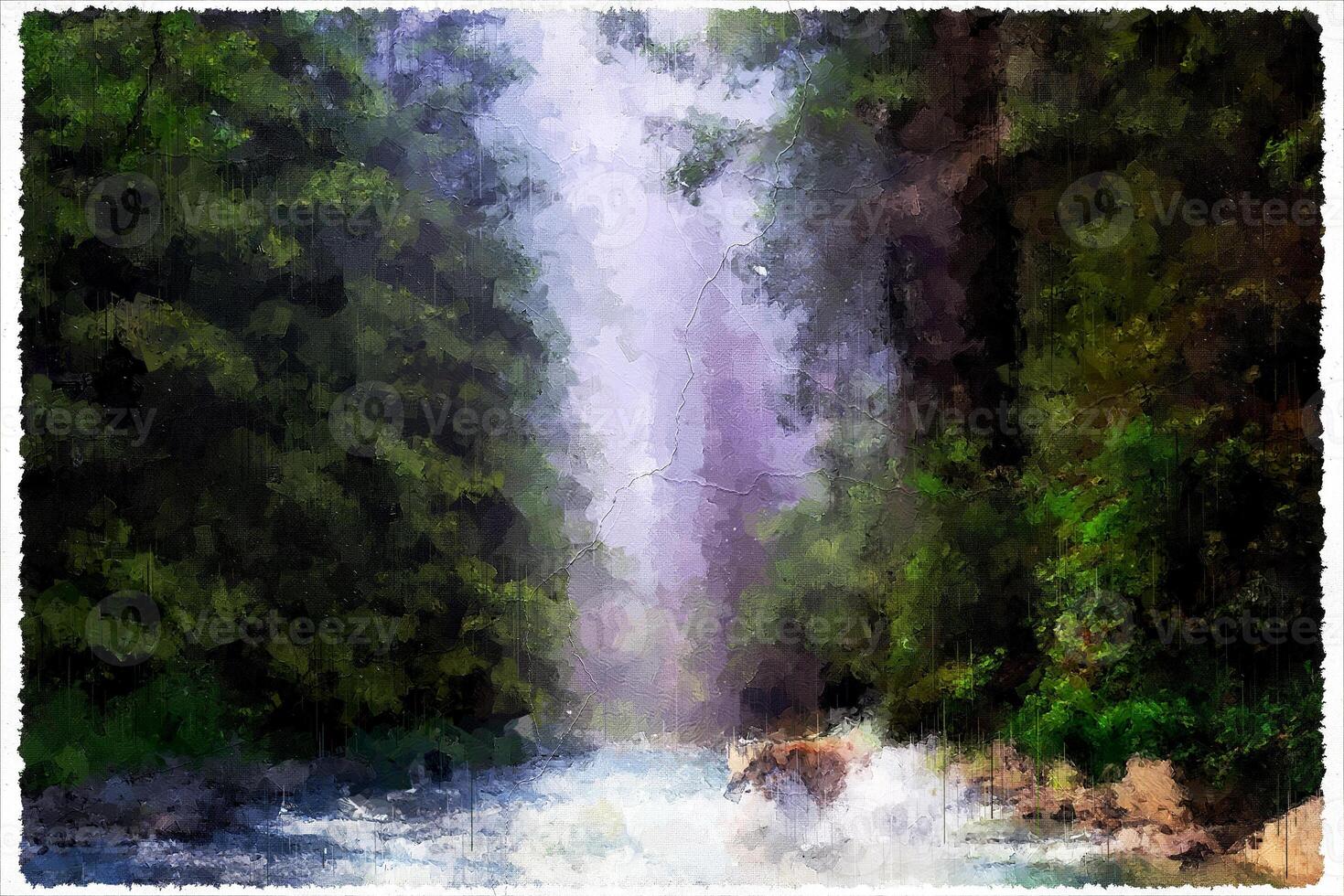 Abstract Impressionism Nature Landscape Digital Painting photo