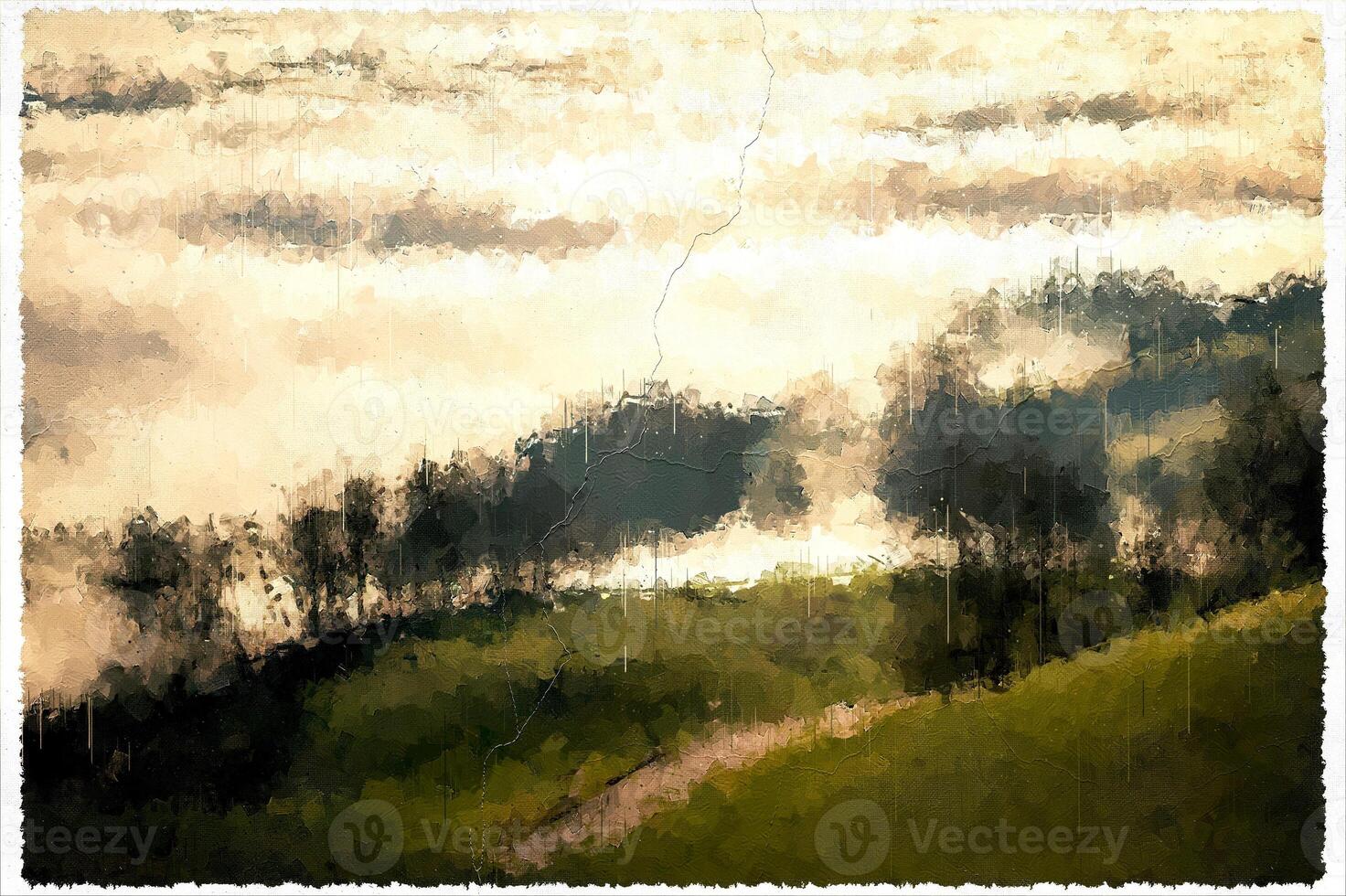 Abstract Impressionism Nature Landscape Digital Painting photo