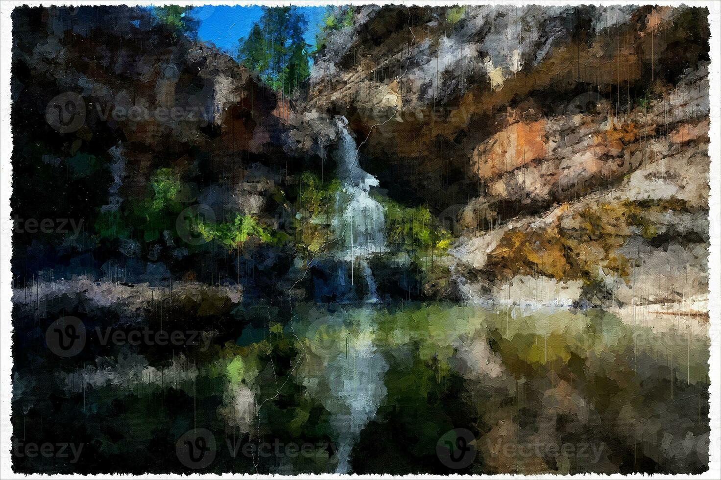 Abstract Impressionism Nature Landscape Digital Painting photo