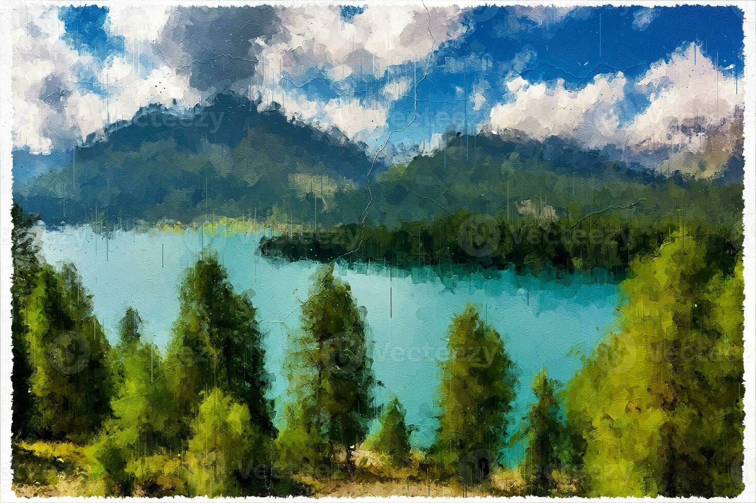 Abstract Impressionism Nature Landscape Digital Painting photo