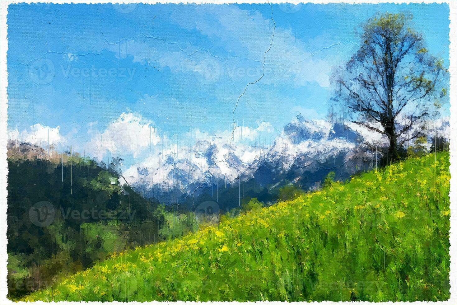 Abstract Impressionism Nature Landscape Digital Painting photo