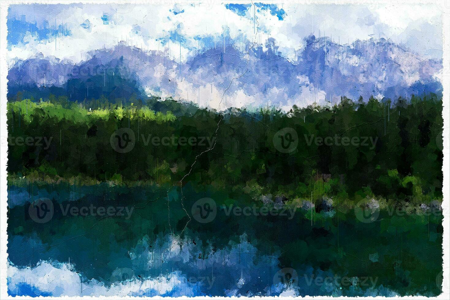 Abstract Impressionism Nature Landscape Digital Painting photo