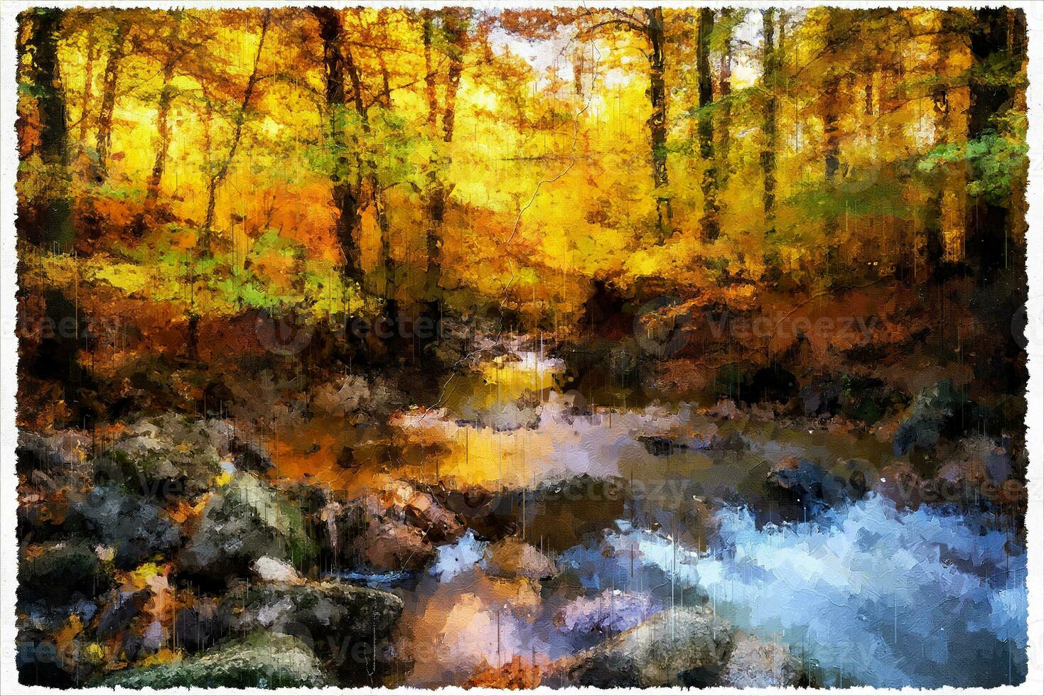 Abstract Impressionism Nature Landscape Digital Painting photo