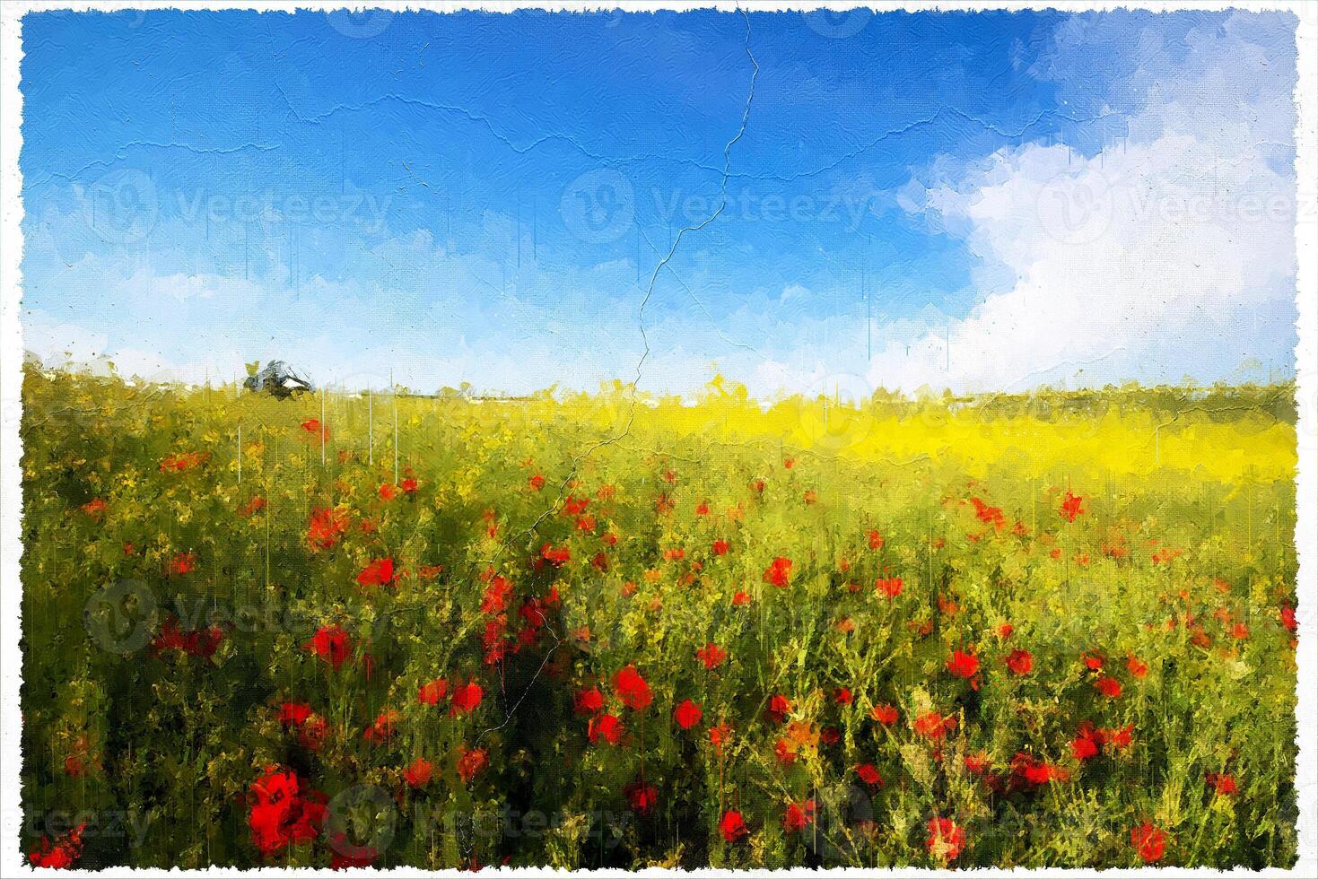 Abstract Impressionism Nature Landscape Digital Painting photo