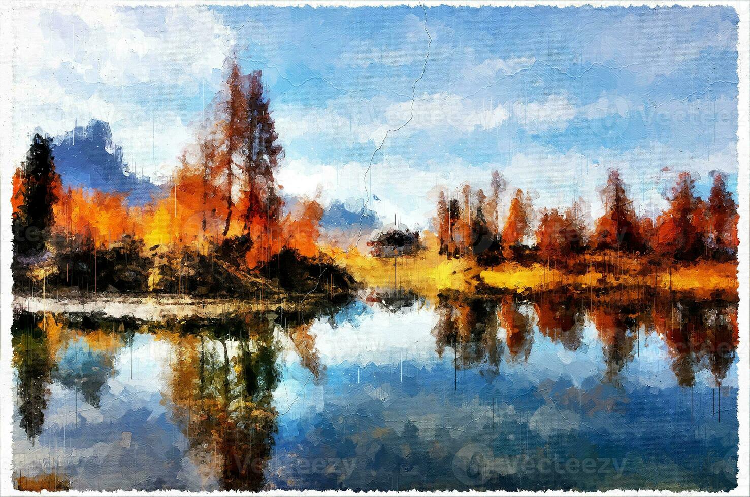 Abstract Impressionism Nature Landscape Digital Painting photo