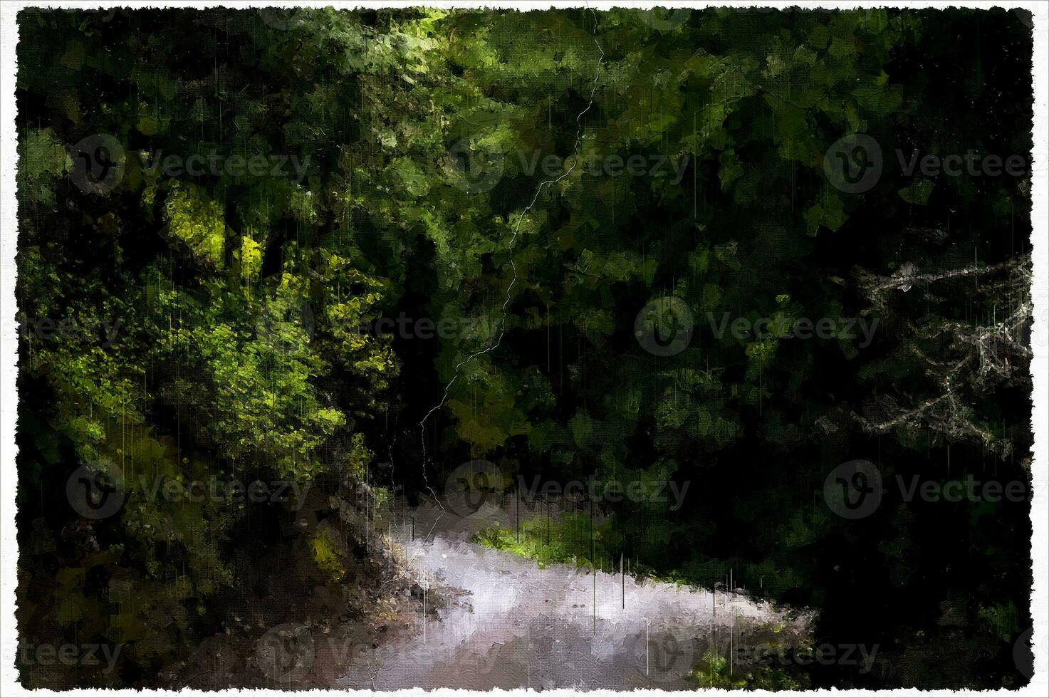 Abstract Impressionism Nature Landscape Digital Painting photo