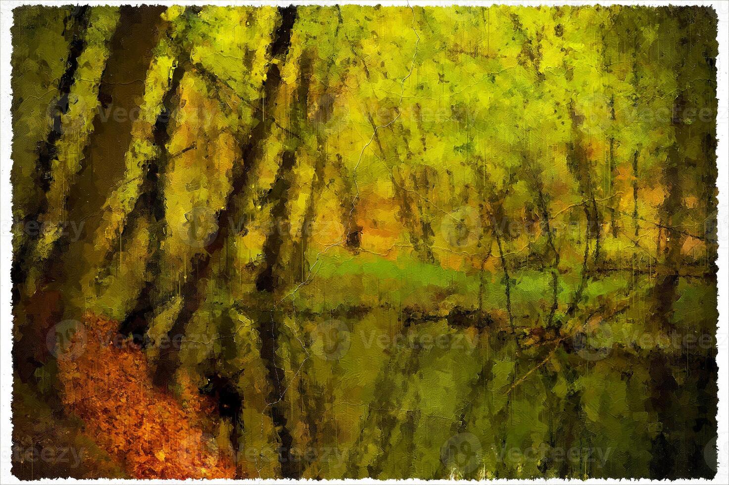 Abstract Impressionism Nature Landscape Digital Painting photo