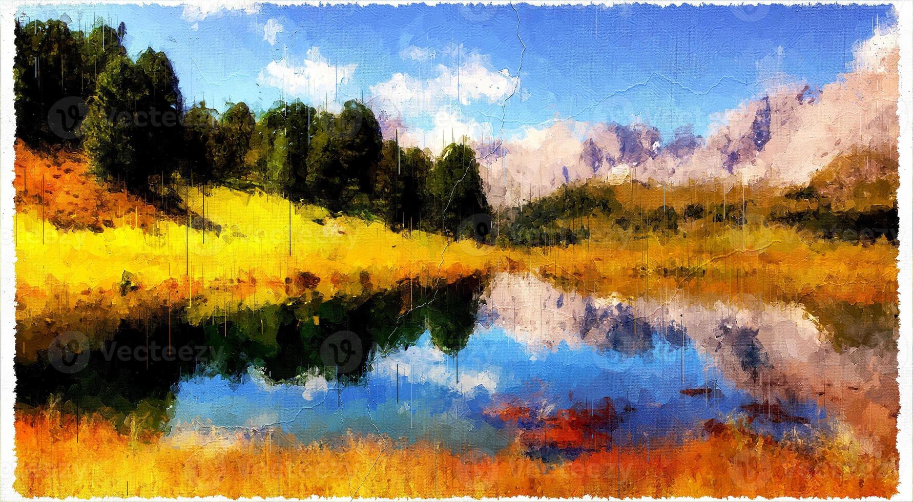 Abstract Impressionism Nature Landscape Digital Painting photo