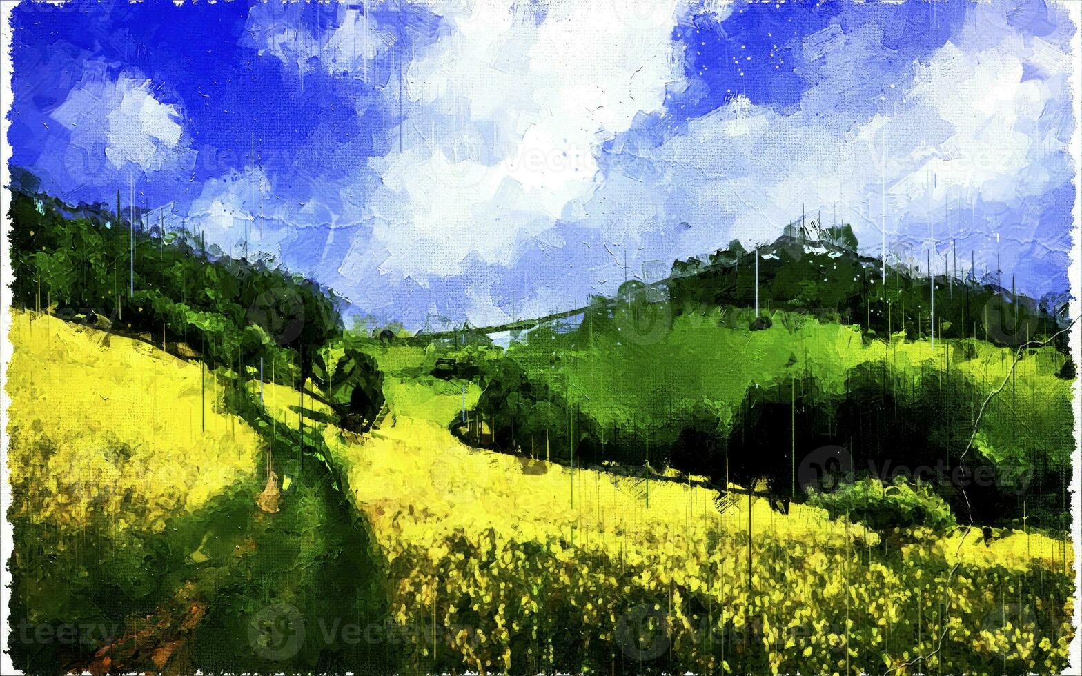 Abstract Impressionism Nature Landscape Digital Painting photo