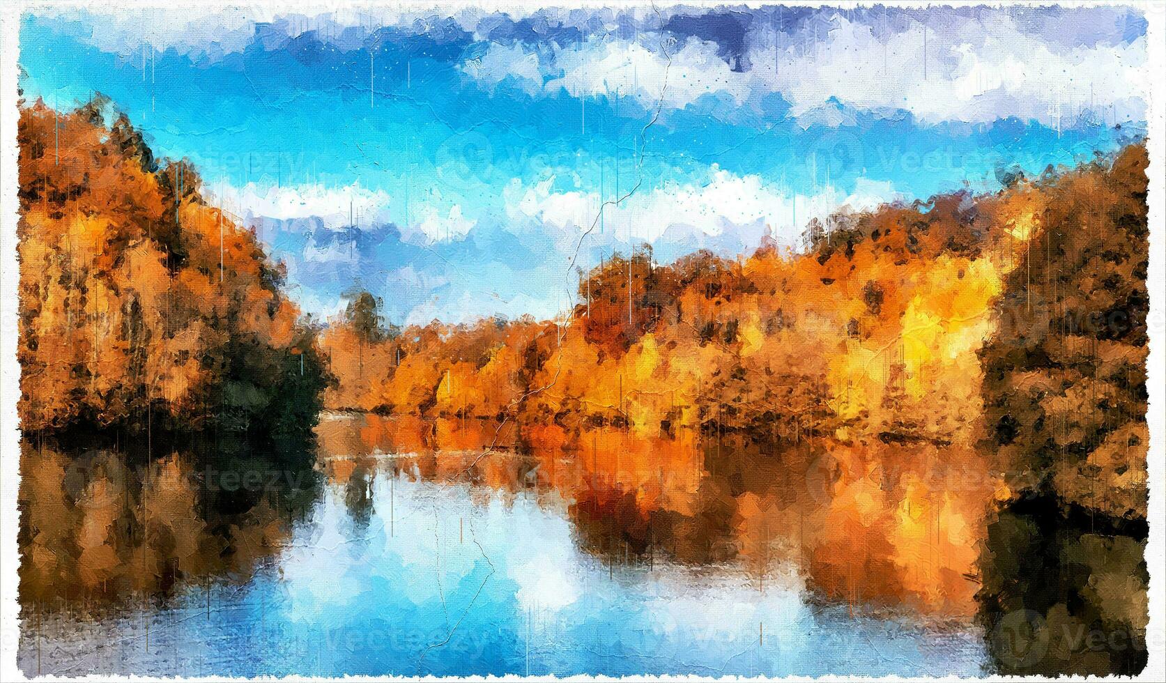 Abstract Impressionism Nature Landscape Digital Painting photo