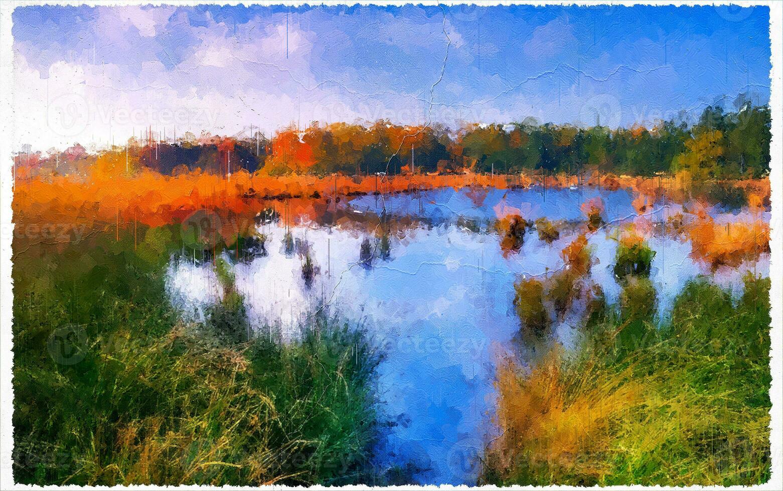 Abstract Impressionism Nature Landscape Digital Painting photo