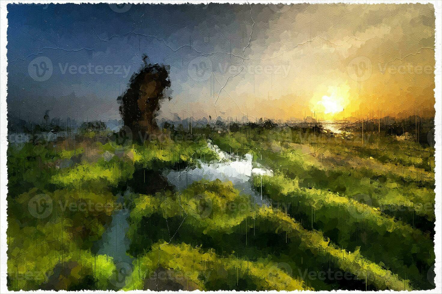 Abstract Impressionism Nature Landscape Digital Painting photo