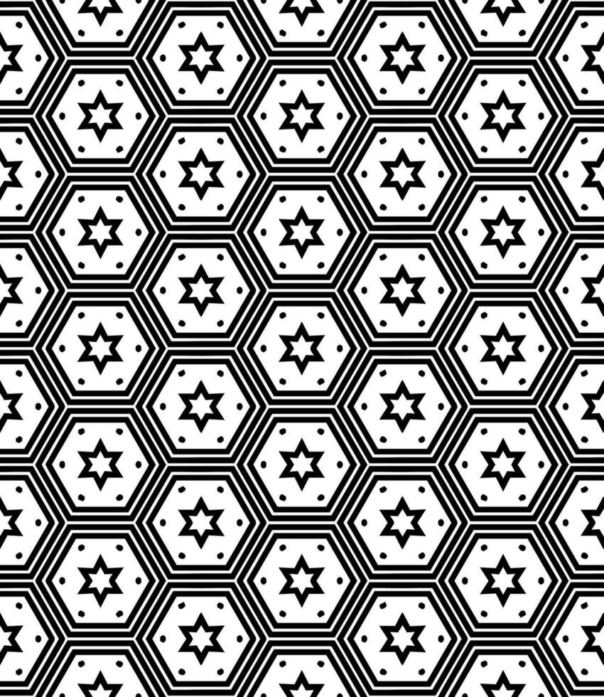 patrón abstracto sin costuras en blanco y negro. fondo y telón de fondo. diseño ornamental en escala de grises. vector