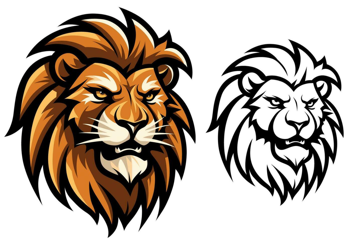 Lion Head Mascot vector