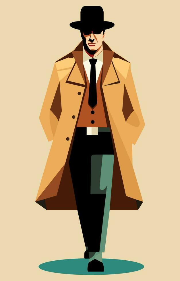 detective plano diseño vector