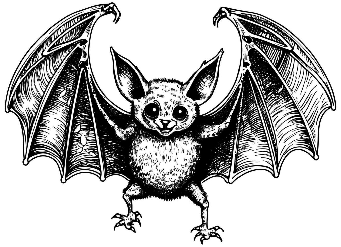 Bat Black and White vector