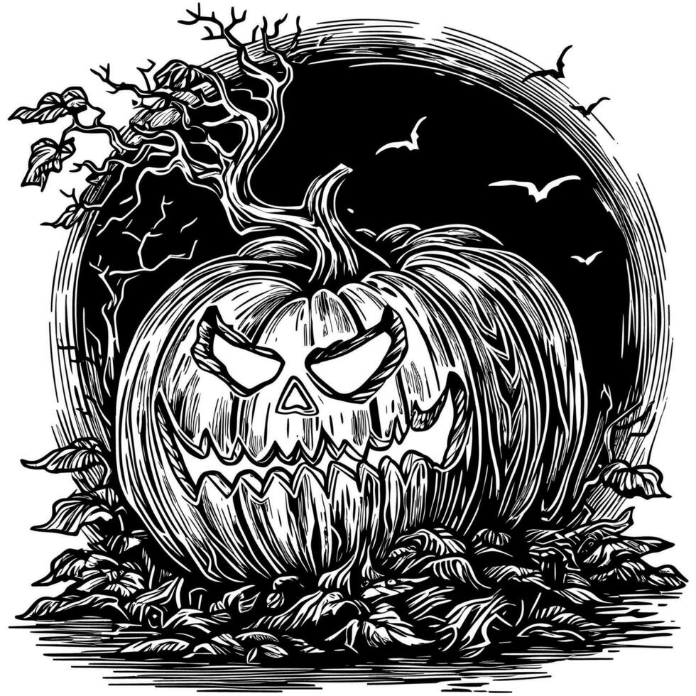 Jack O Lantern at Night vector