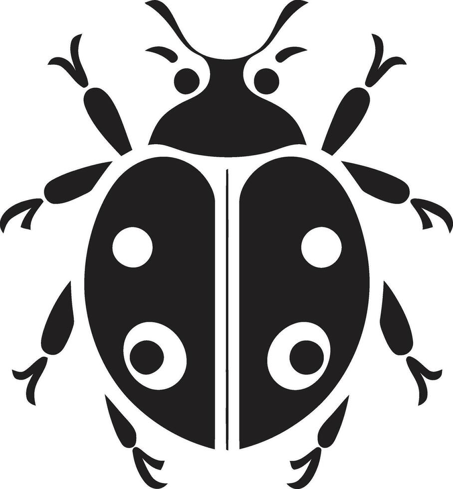 Classic Beauty Sleek Ladybug Silhouette Timeless Simplicity The Ladybug Badge of Art vector