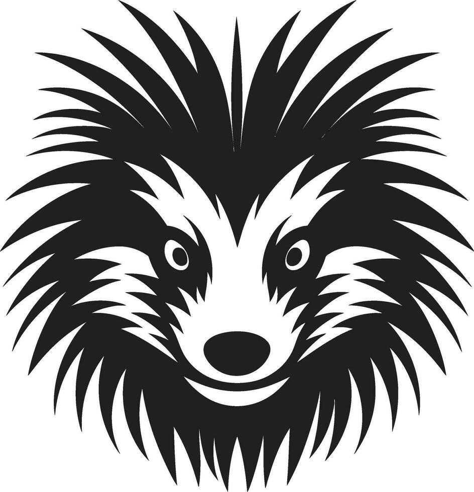 Abstract Porcupine Vector Symbol Porcupine Quill Emblematic Icon