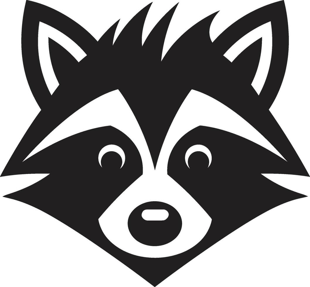 Sleek Raccoon Symbolic Mark Raccoon Silhouette Minimalistic Insignia vector