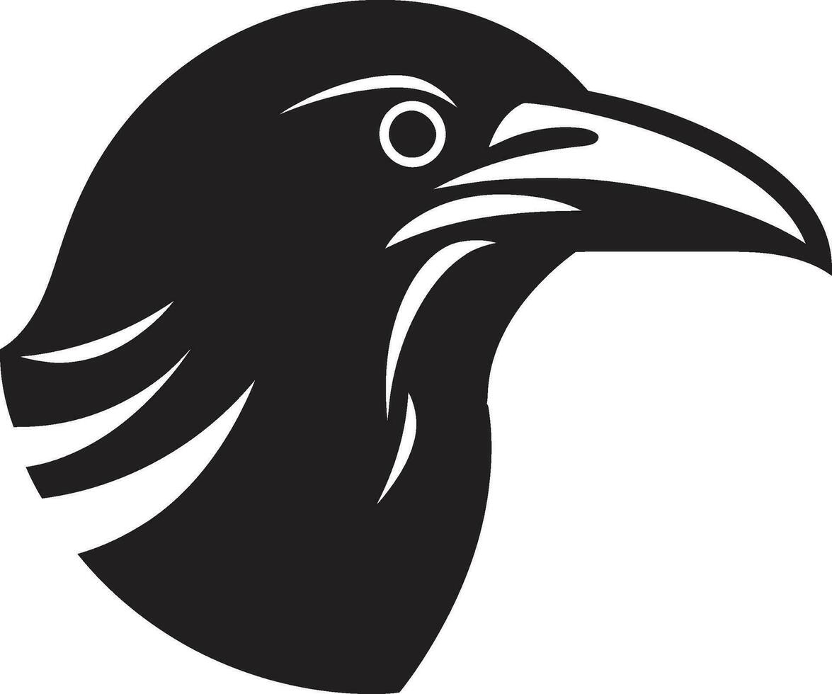 Contemporary Raven Logo Symbol Premium Black Raven Insignia vector