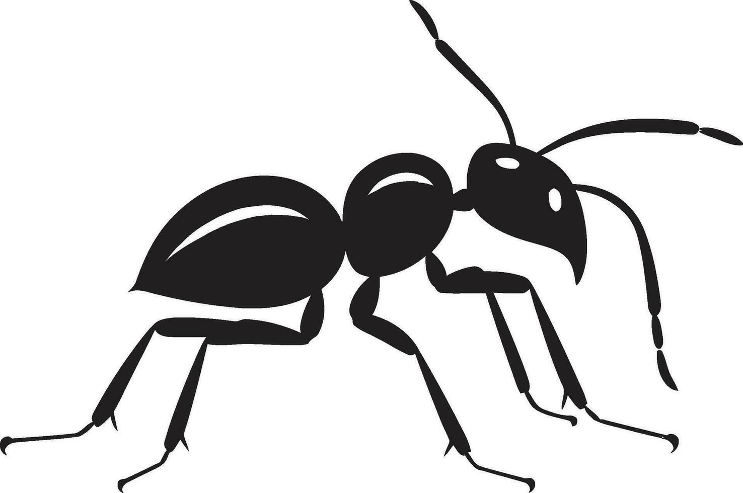 Intricate Ant Detailing Black Vector Logo Mastery Ant Precision in Black A Logo of Timeless Elegance