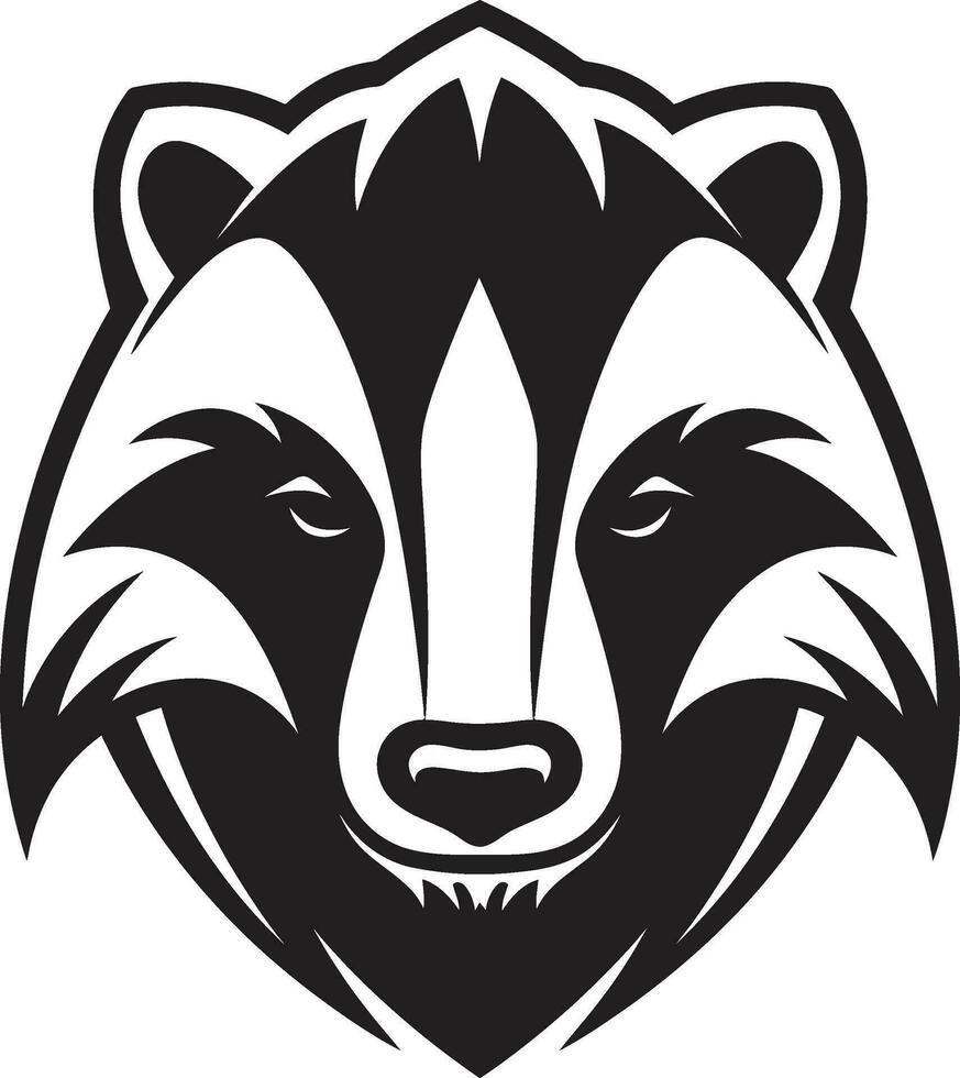 Badger Heraldic Insignia Badger Tribe Crest vector