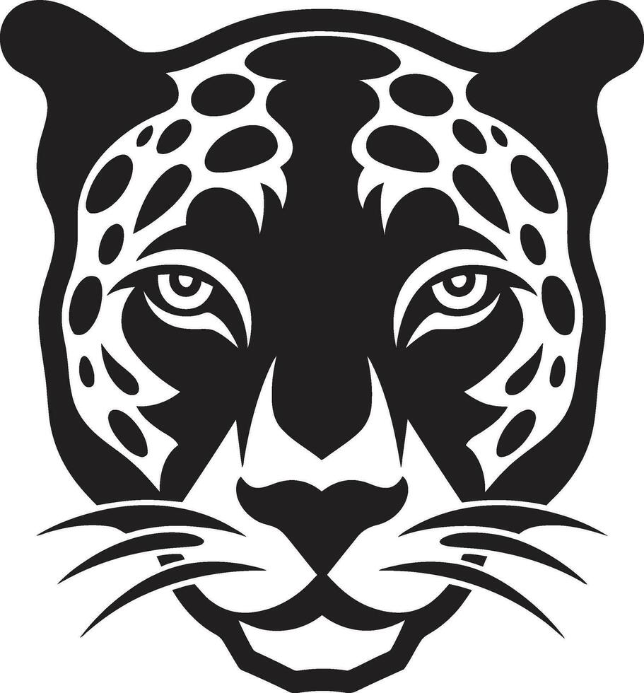 Graceful Carnivore Tail and Spots Mark Nocturnal Majesty Monochrome Jaguar Profile vector