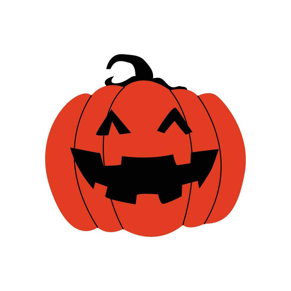 Creepy smiling pumpkin illustration vector