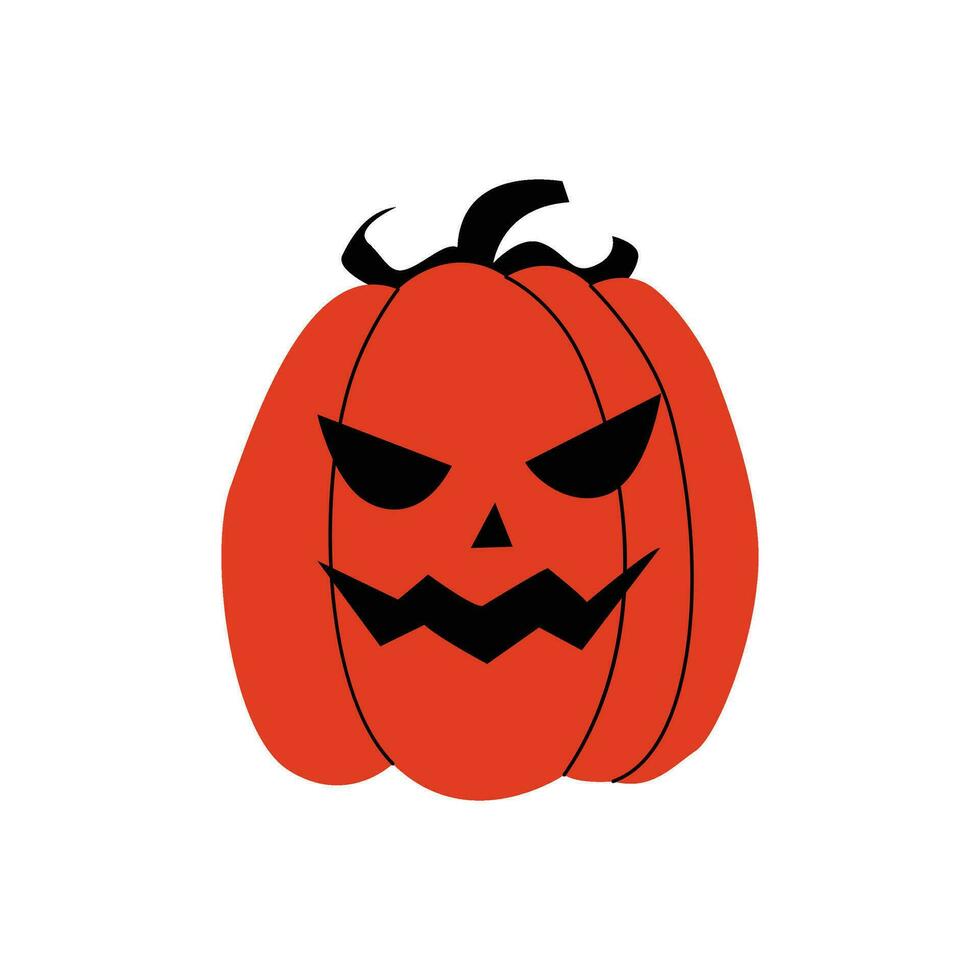 Creepy pumpkin illustration vector