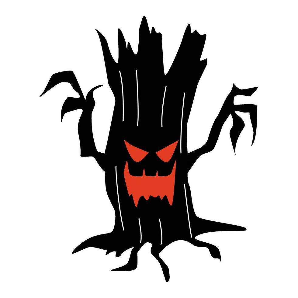 Tree monster illustration vector